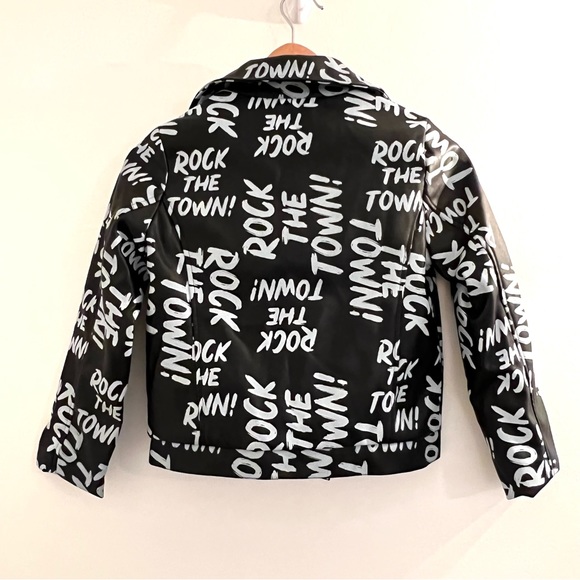 GIRL DISNEY DESCENDANT 3 MOTO JACKET black zipper sz M 54.00 MSRP D SIGNED - Picture 10 of 10